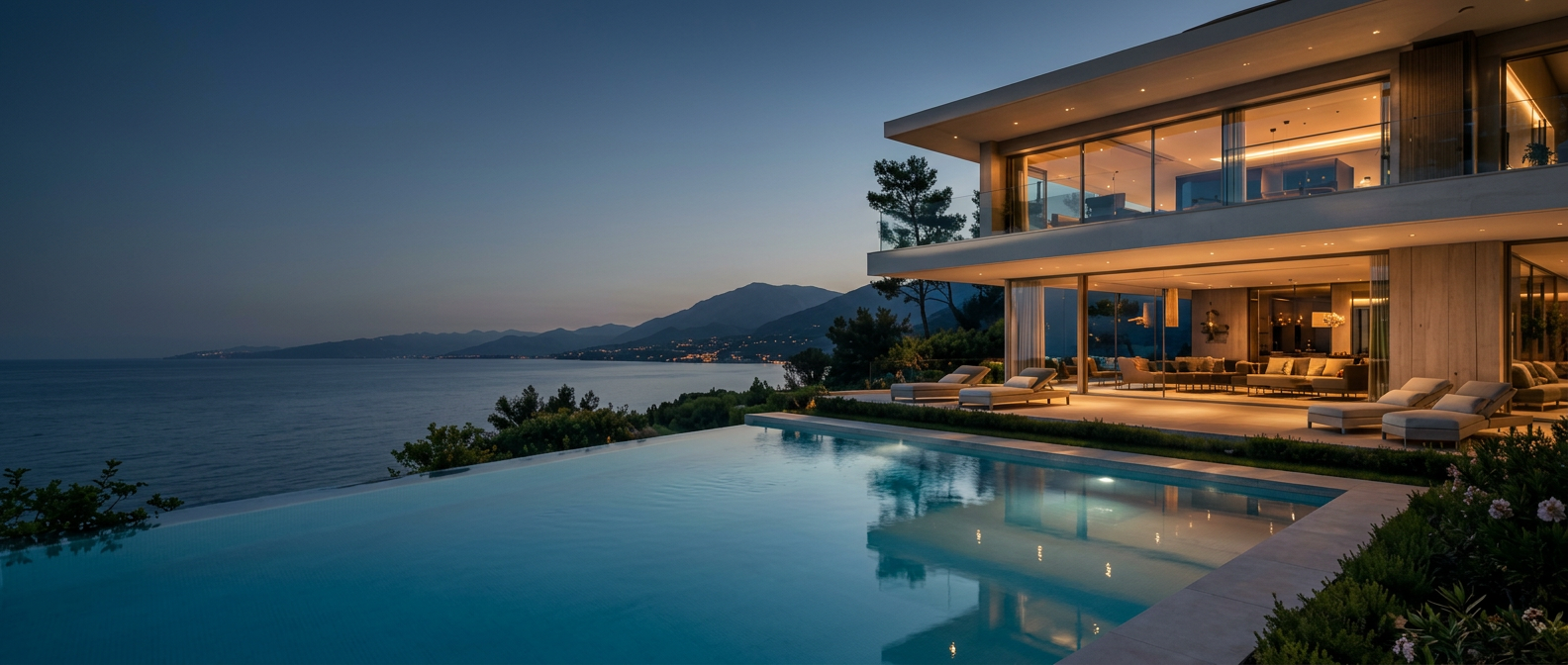 Villa moderna con piscina